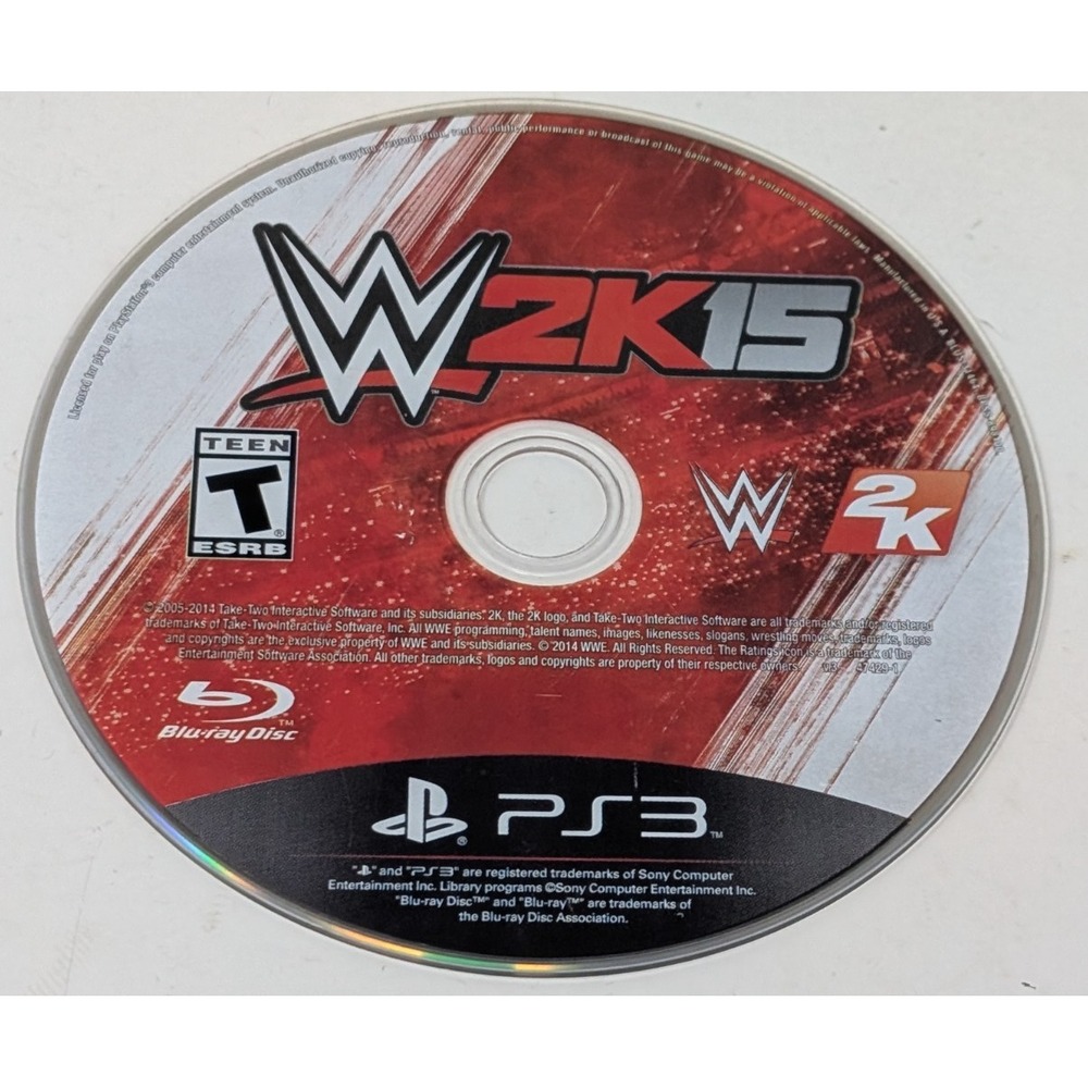 WWE 2K15 PS3 Sony PlayStation 3 - Disc Only